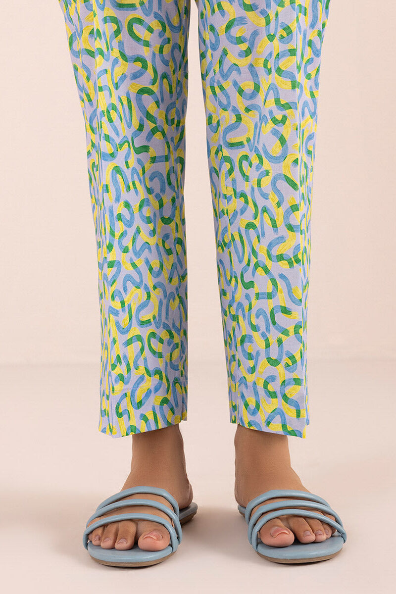 Printed Lawn Straight Pants