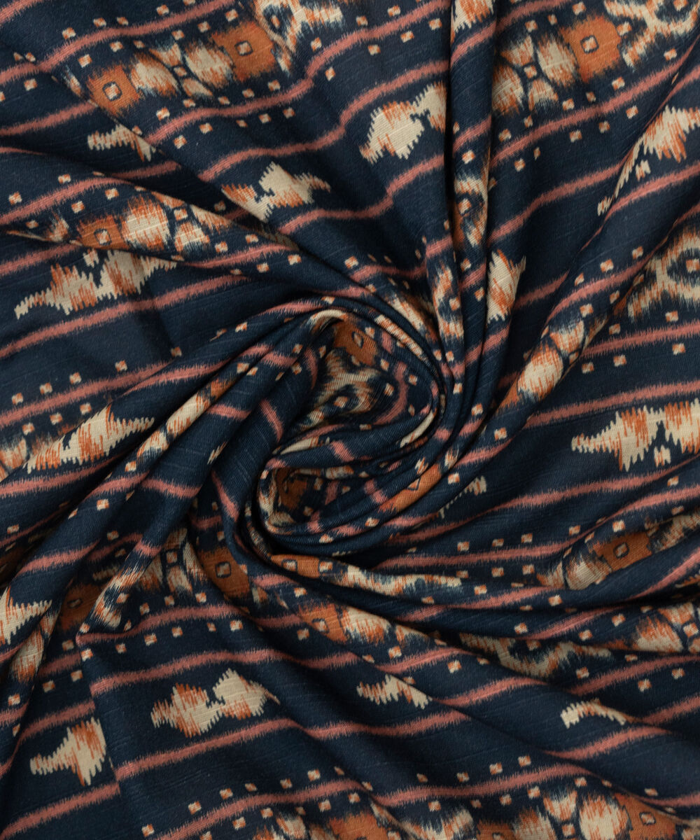 Light Khaddar Printed Blue Dupatta