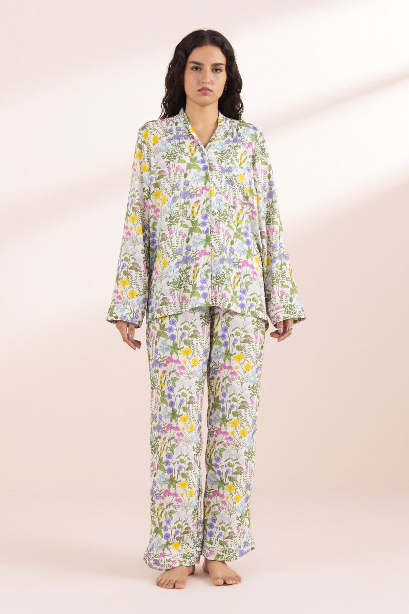 Floral Print Woven PJ Set