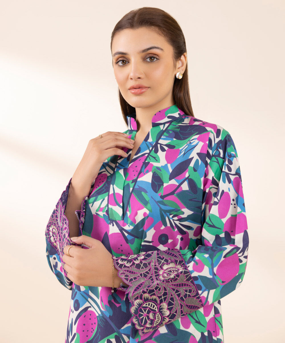 Women's Unstitched Multi Lawn 2 Piece Suit