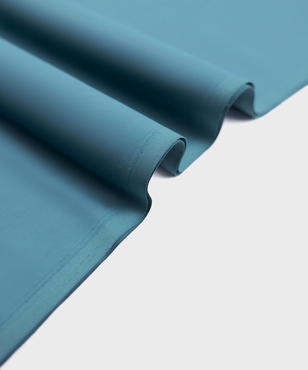 Men's Unstitched Two-Piece Premium Giza Cotton Teal Suit.