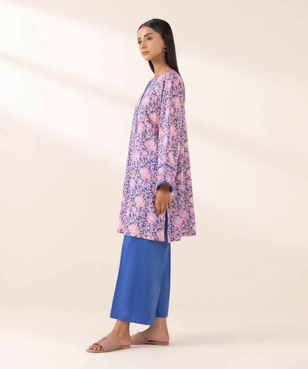 Women's Pret Cross Hatch Multi Printed A-Line Shirt