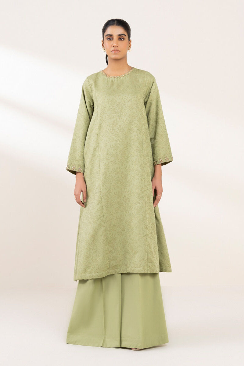 Embroidered Cotton Jacquard Shirt