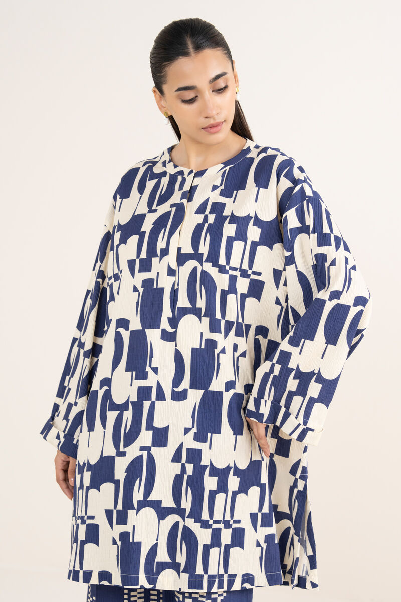 Printed Seersucker Shirt