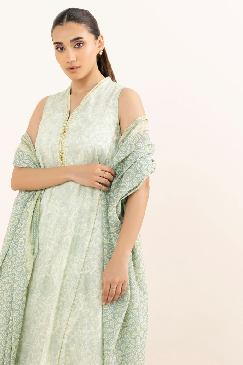 3 Piece - Printed Arabic Lawn Suit