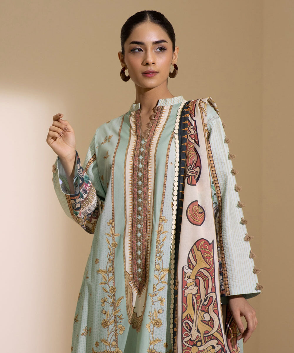 Womens Daily Unstitched 3 Piece - Printed Lawn Suit