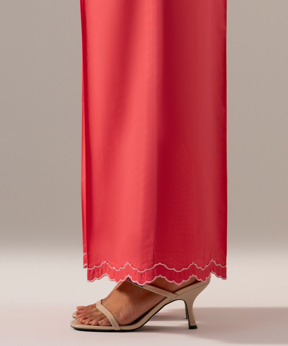 Women's RTW Cambric Solid Peach Culotte