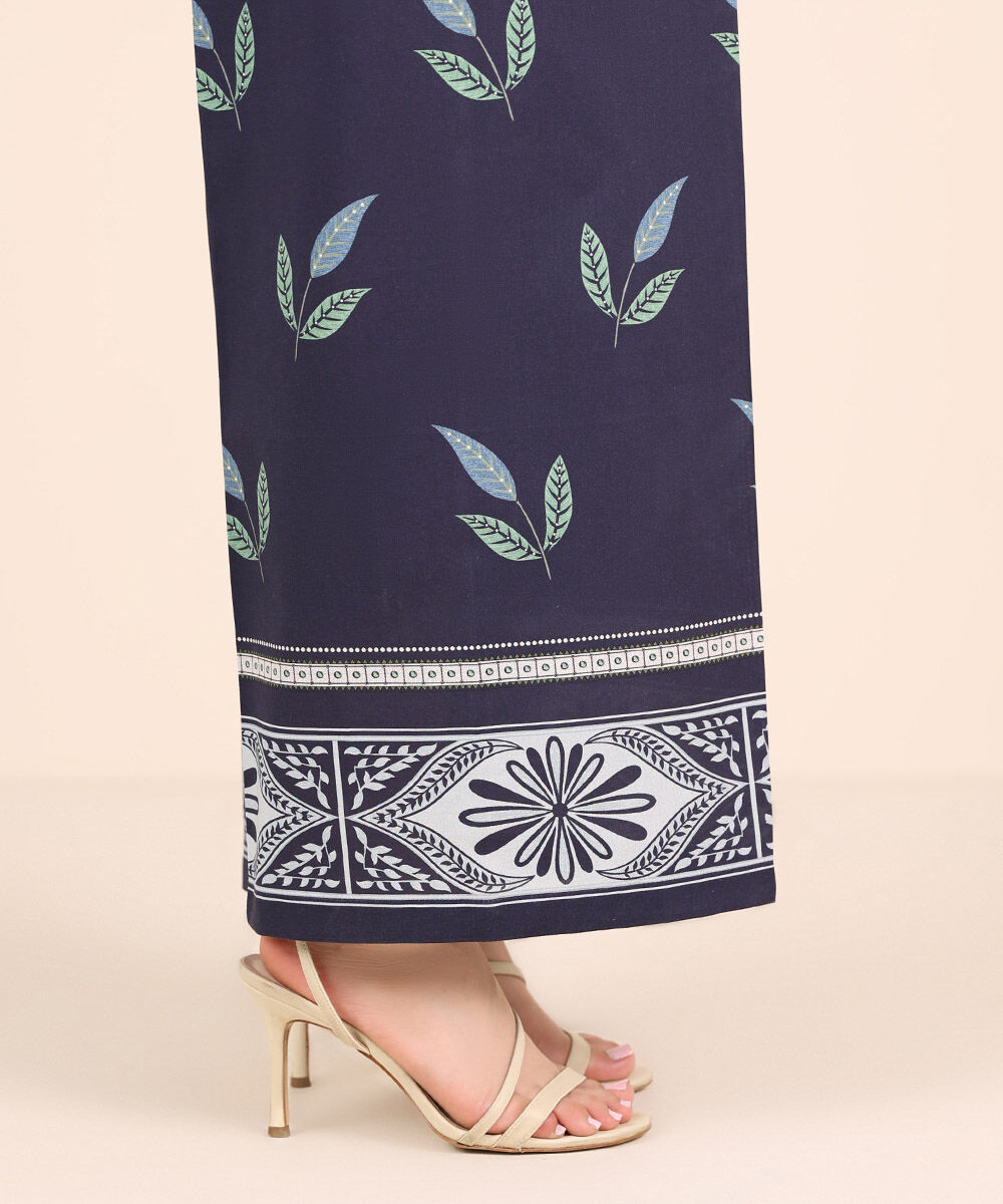 Women's RTW Cambric Blue Printed Culottes