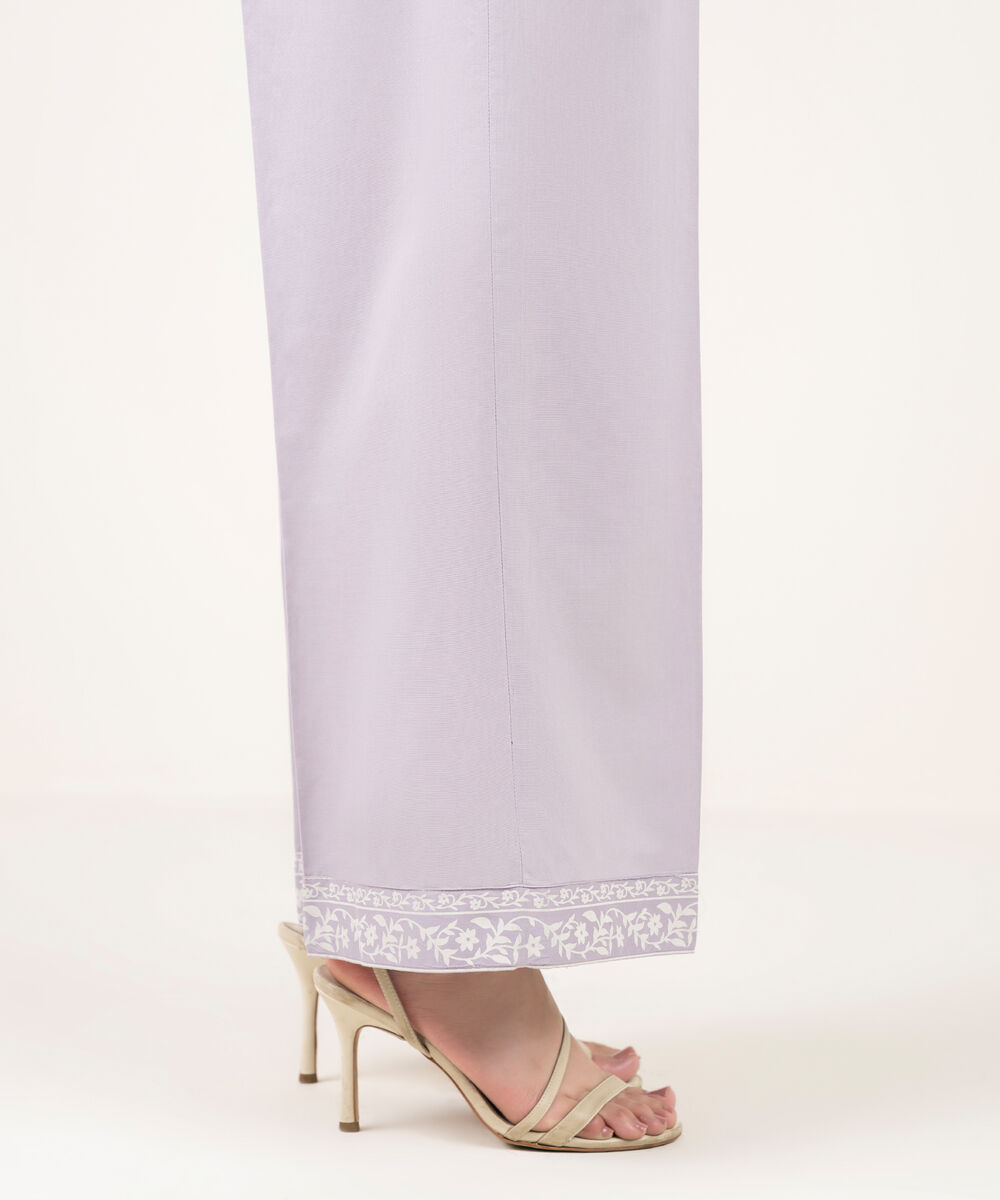Women's RTW Cambric Solid Lilac Culottes