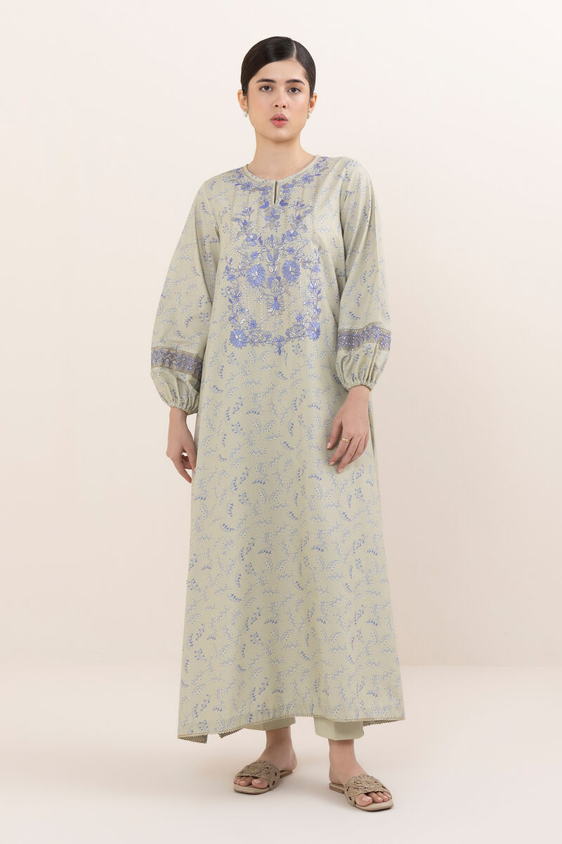 2 Piece - Embroidered Cotton Suit