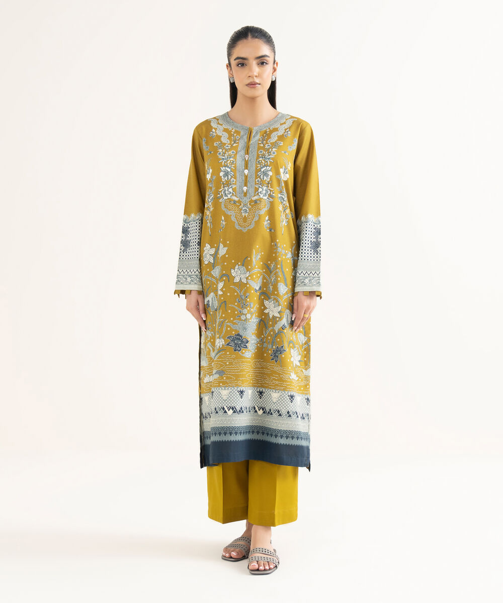 Women's RTW Cambric Printed A-Line Multi Shirt