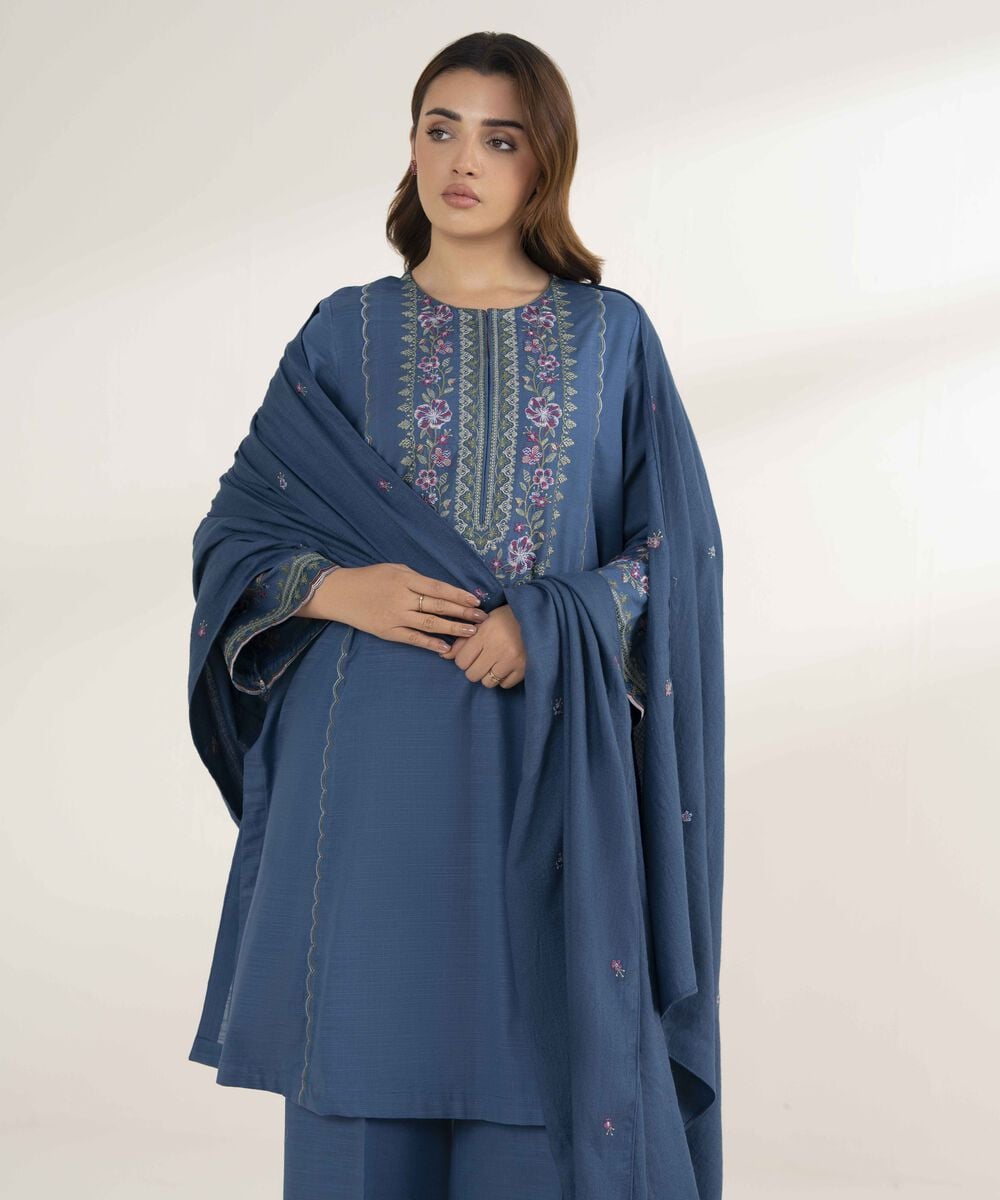 Unstitched 3 PC 0U3PEST25V96 Sapphire PK