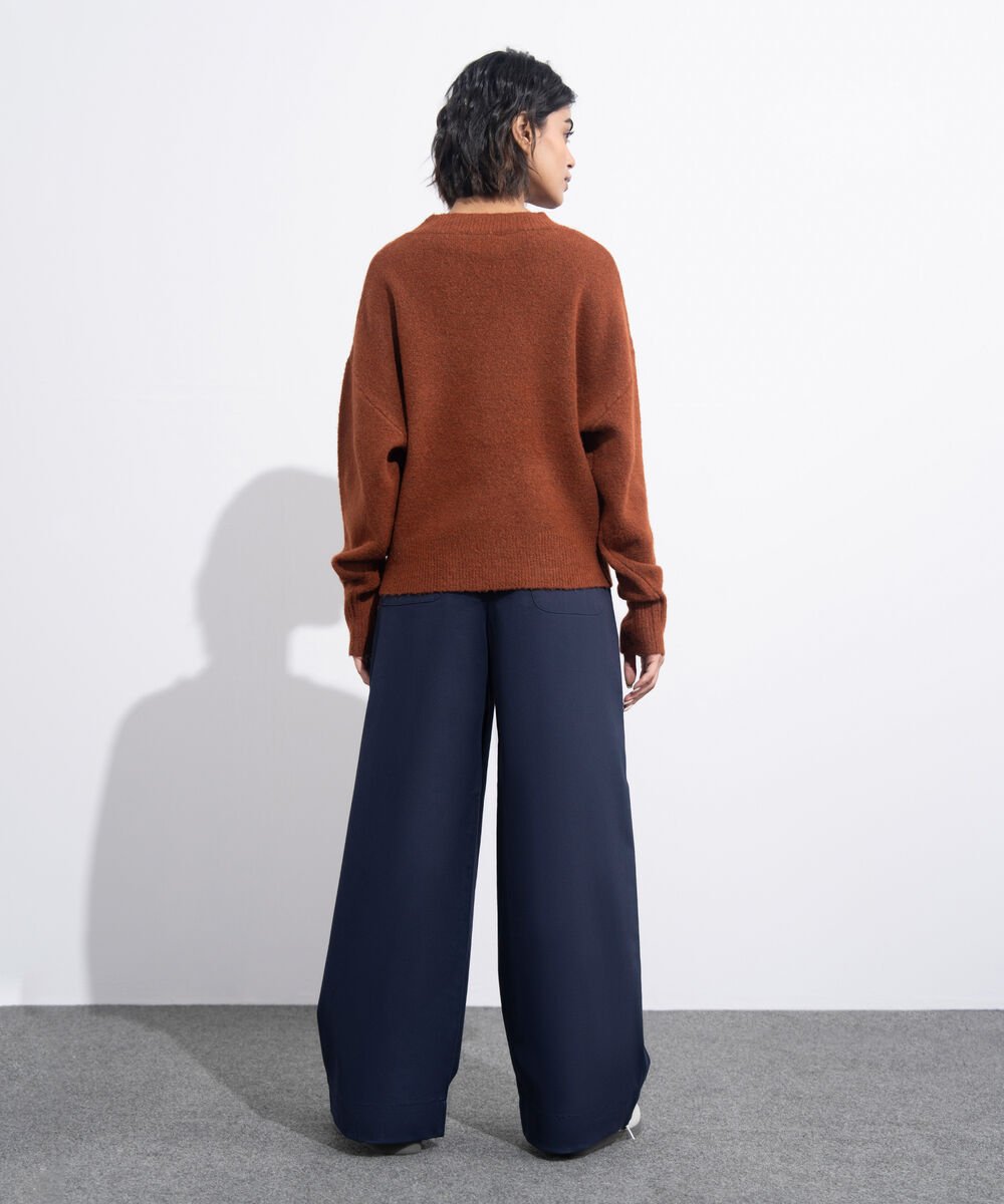 Women's Western Wear Rust Oversized Knit Sweater