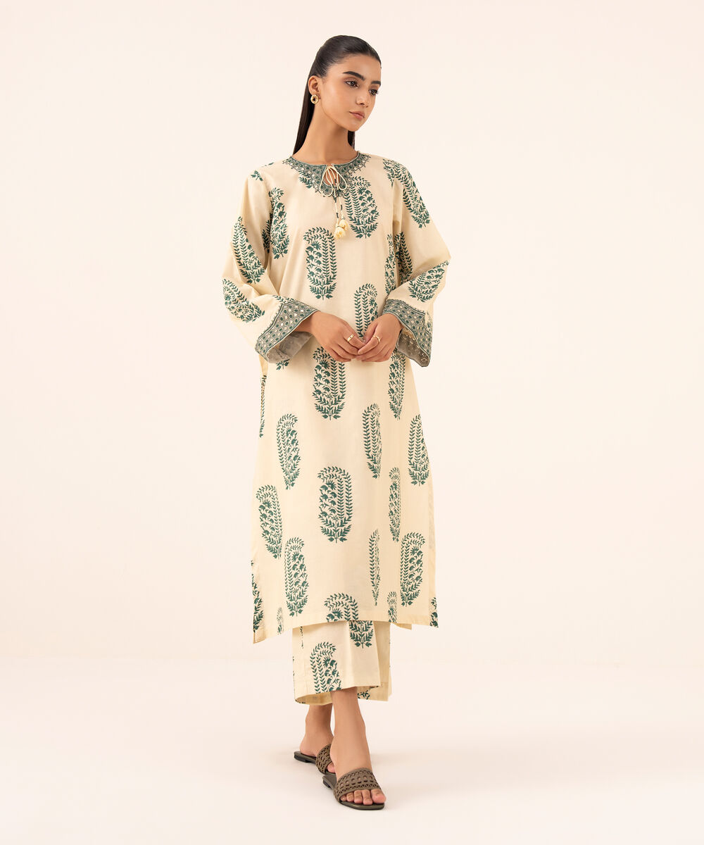 Women's RTW Cambric White Embroidered A-Line Shirt