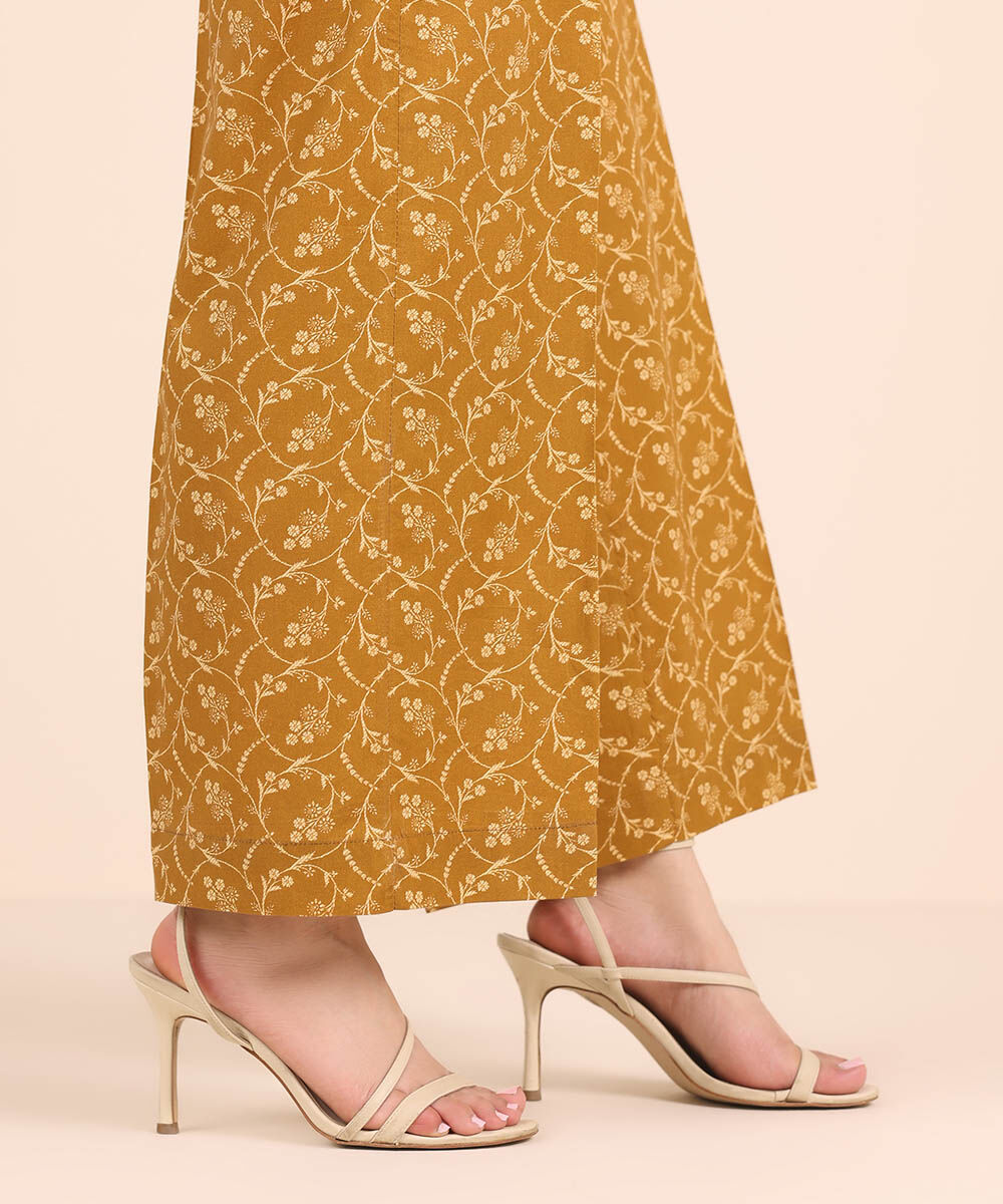 Women's RTW Cambric Yellow Printed Culottes