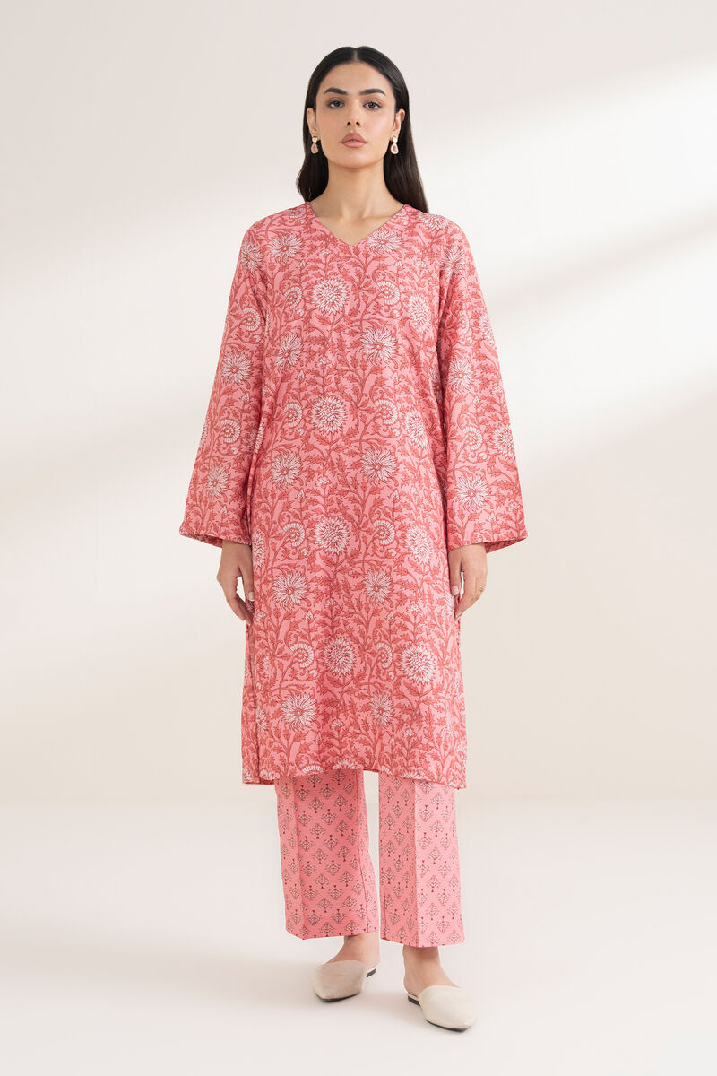 Printed Arabic Khaddar Shirt