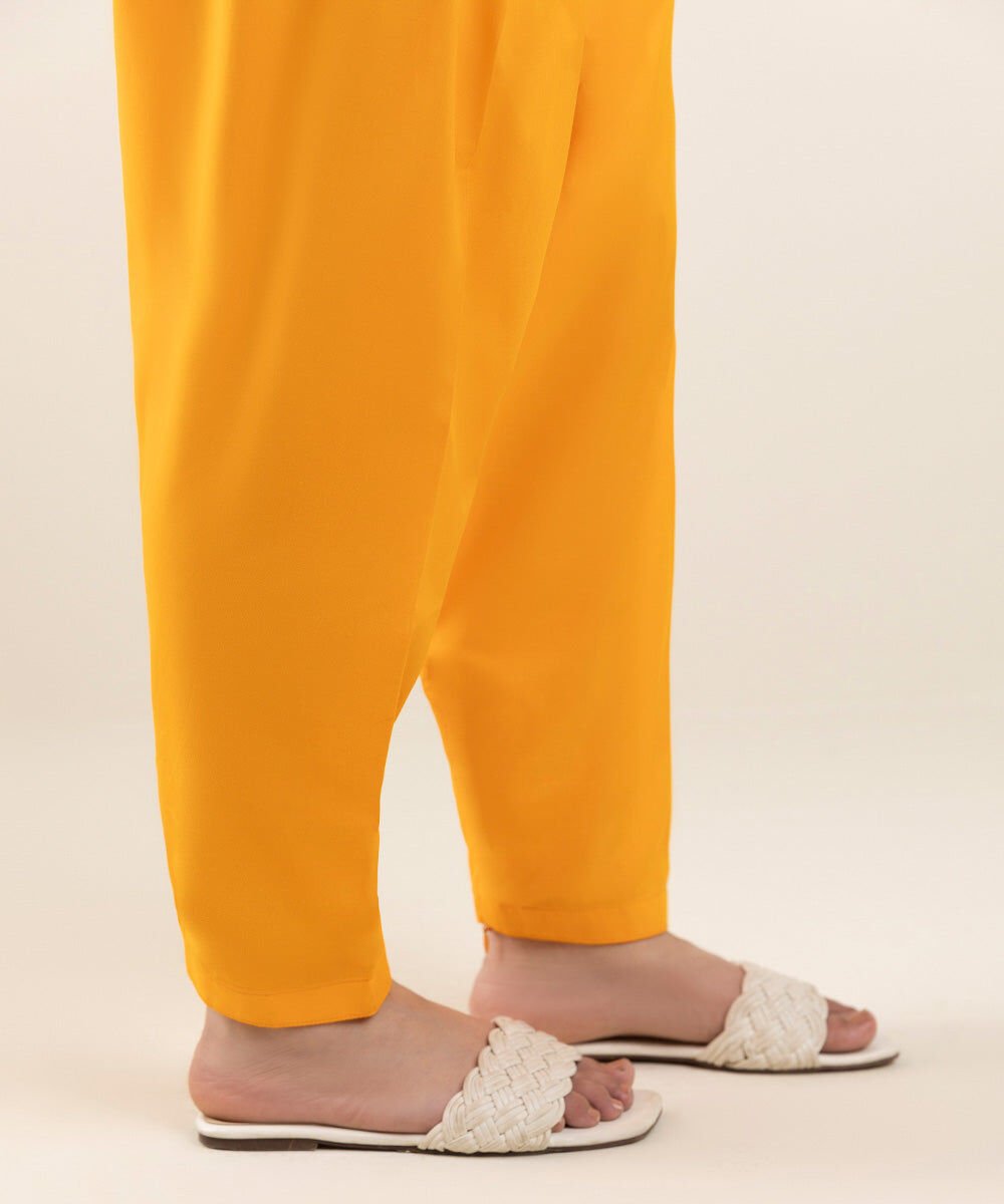 Women's Pret Cambric Orange Dyed Shalwar