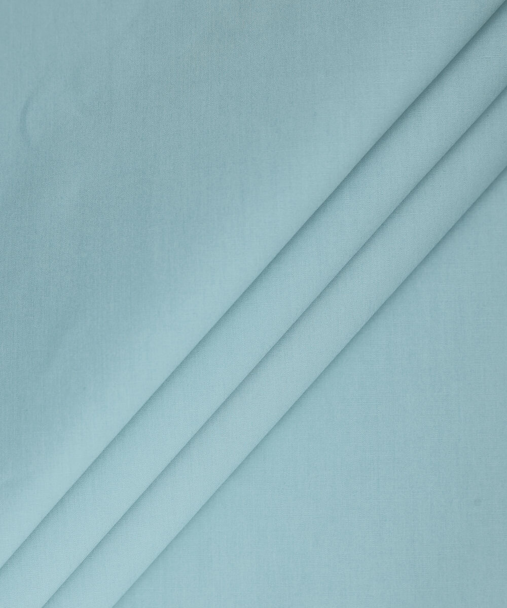 Men Unstitched Cotton Blue Full Suit Fabric