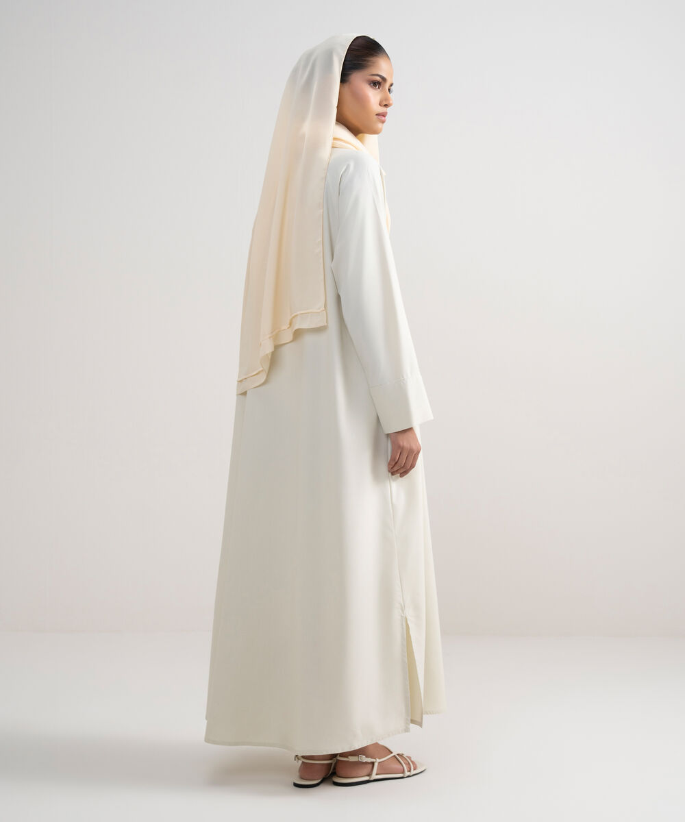 Women's Ivory Raglan Abbaya Set