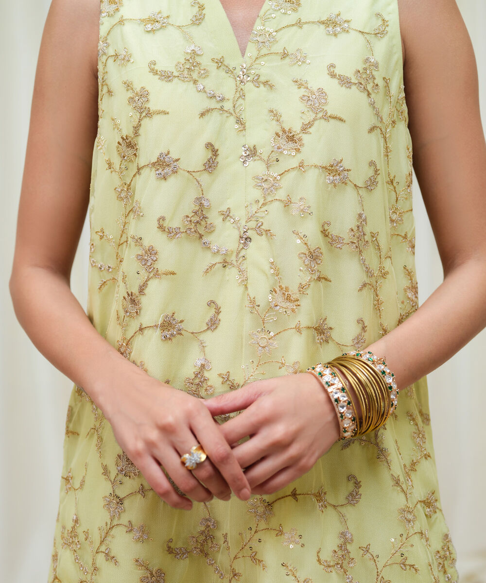 Women's Unstitched Blended Net Dyed Three Piece Suit