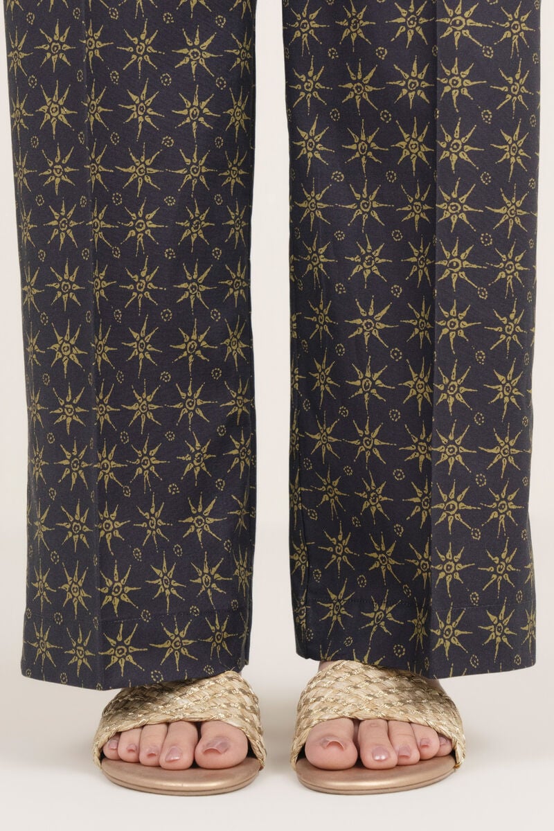 Printed Cambric Straight Pants