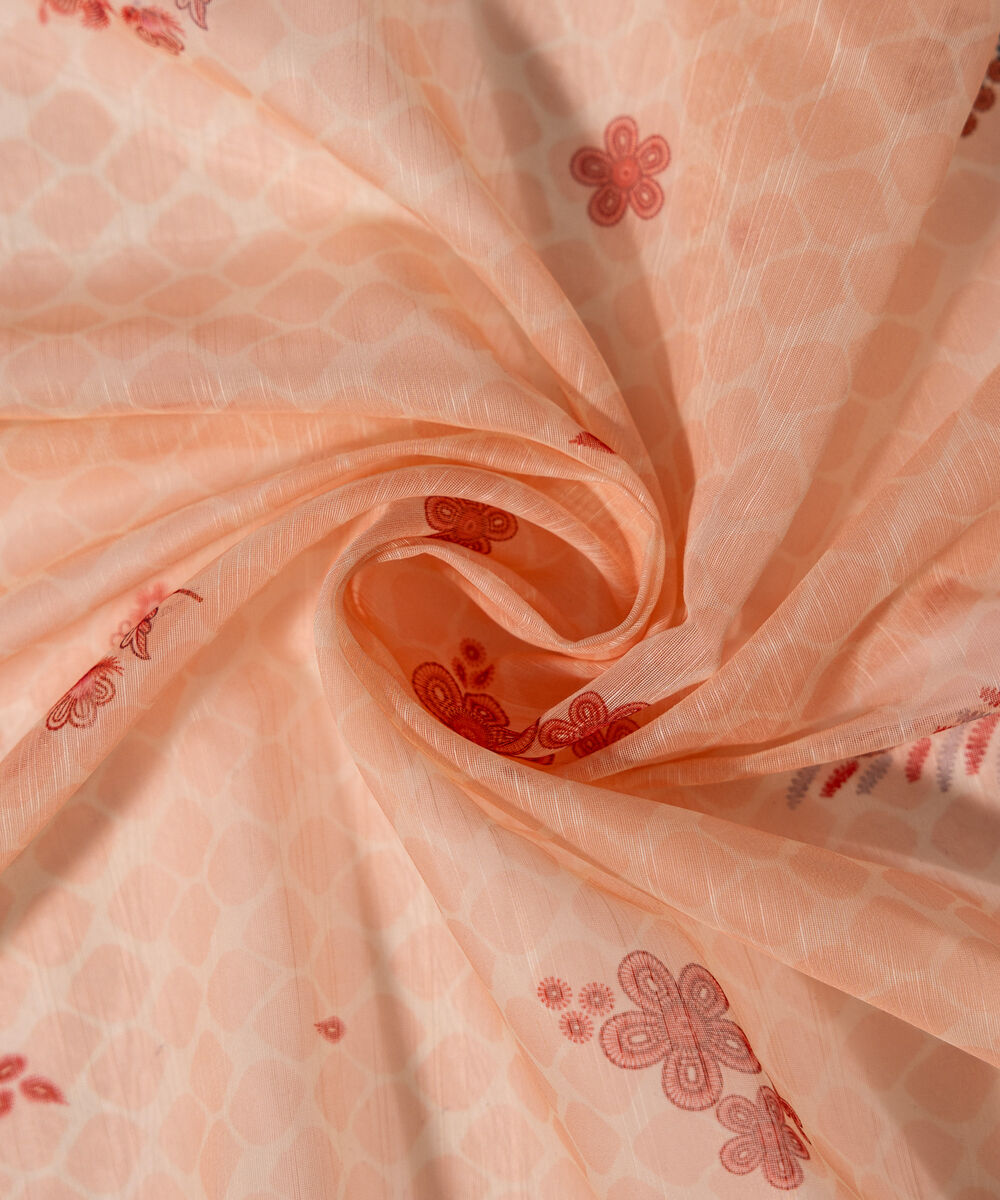 Manaar Printed Peach Dupatta