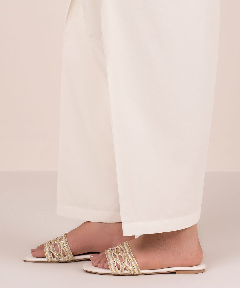 Women's RTW Cambric Solid Pink Shalwar