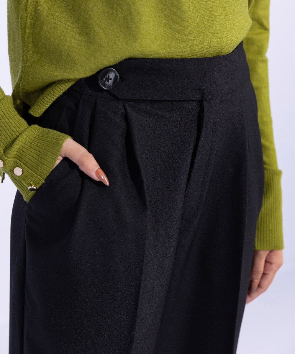 Woman - Black Tailored Slouchy Trousers
