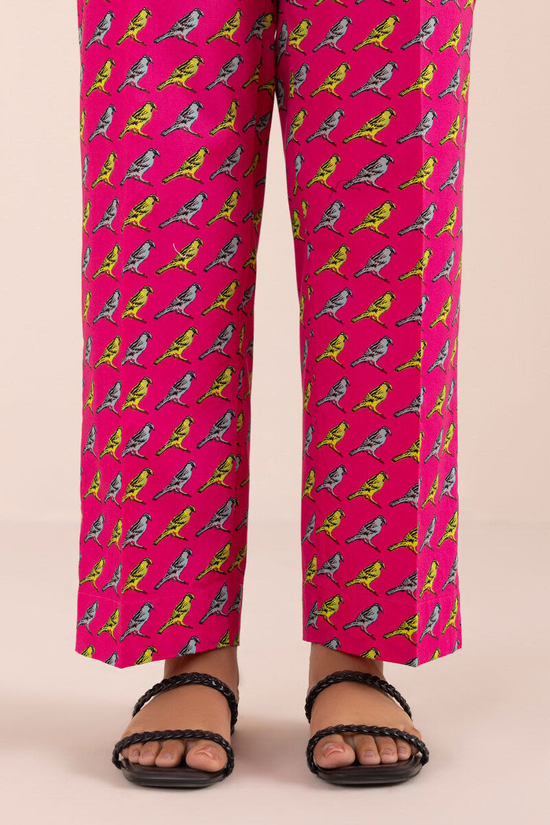 Printed Cambric Straight Pants