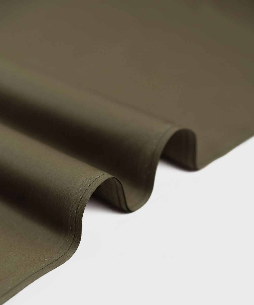 Men Unstitched Cotton Green Full Suit Fabric