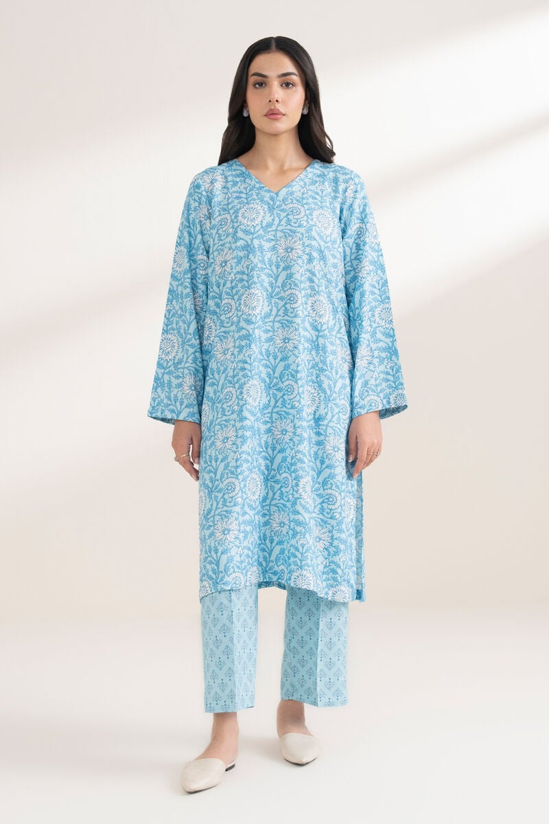 Printed Arabic Khaddar Shirt
