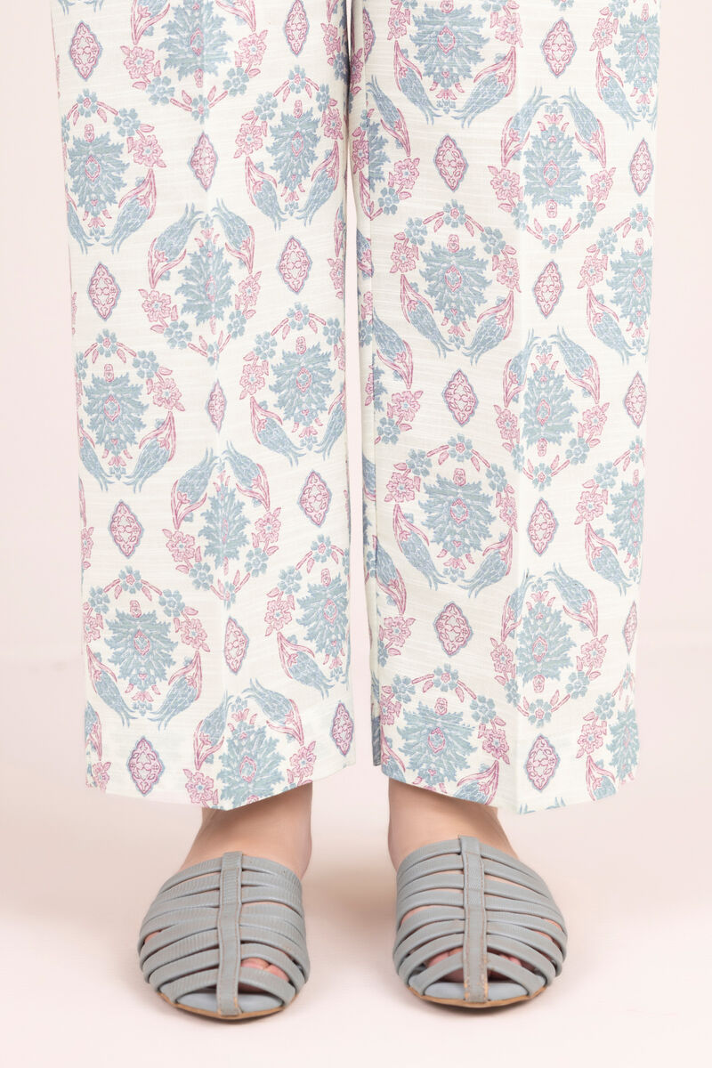 Printed Khaddar Straight Pants