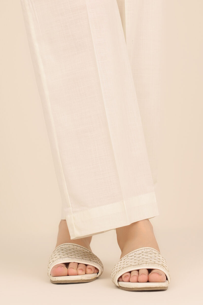 Solid Crosshatch Straight Pants