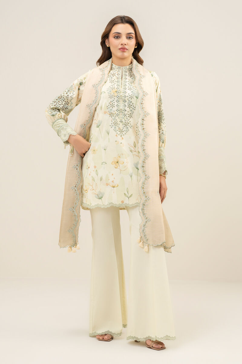 3 Piece - Embroidered Jacquard Suit