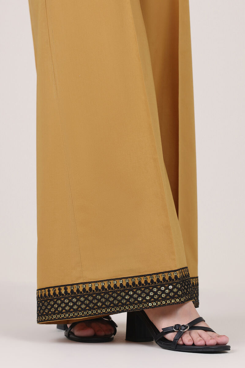 Embroidered Cambric Flared Pants