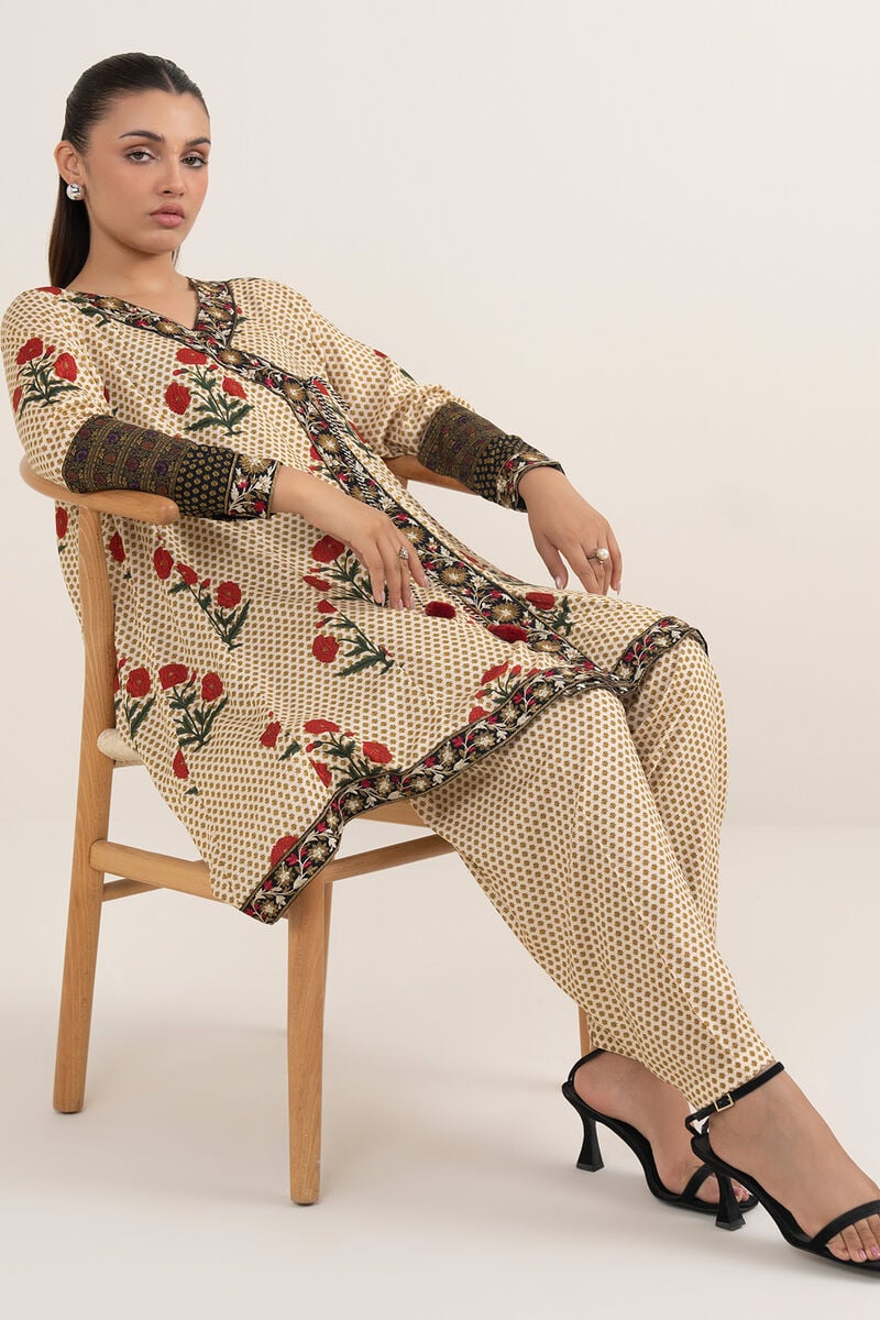 Embroidered Arabic Lawn Shirt