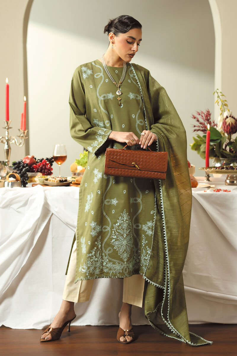 Solid Manaar Dupatta