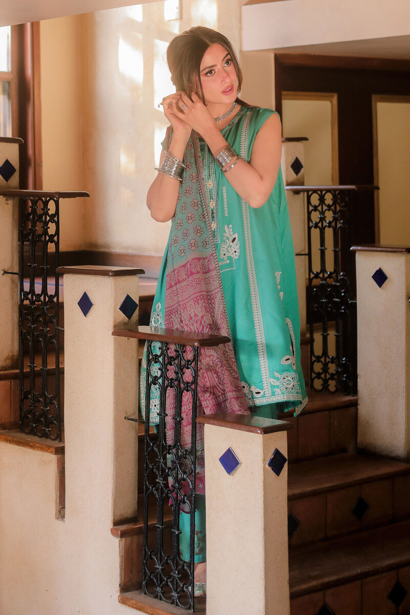 3 Piece - Embroidered Dobby Suit