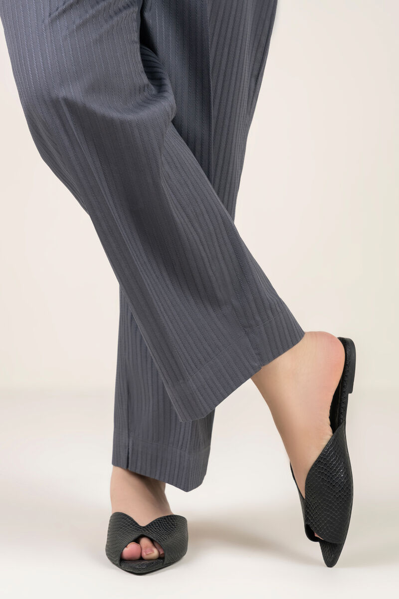 Solid Dobby Straight Pants