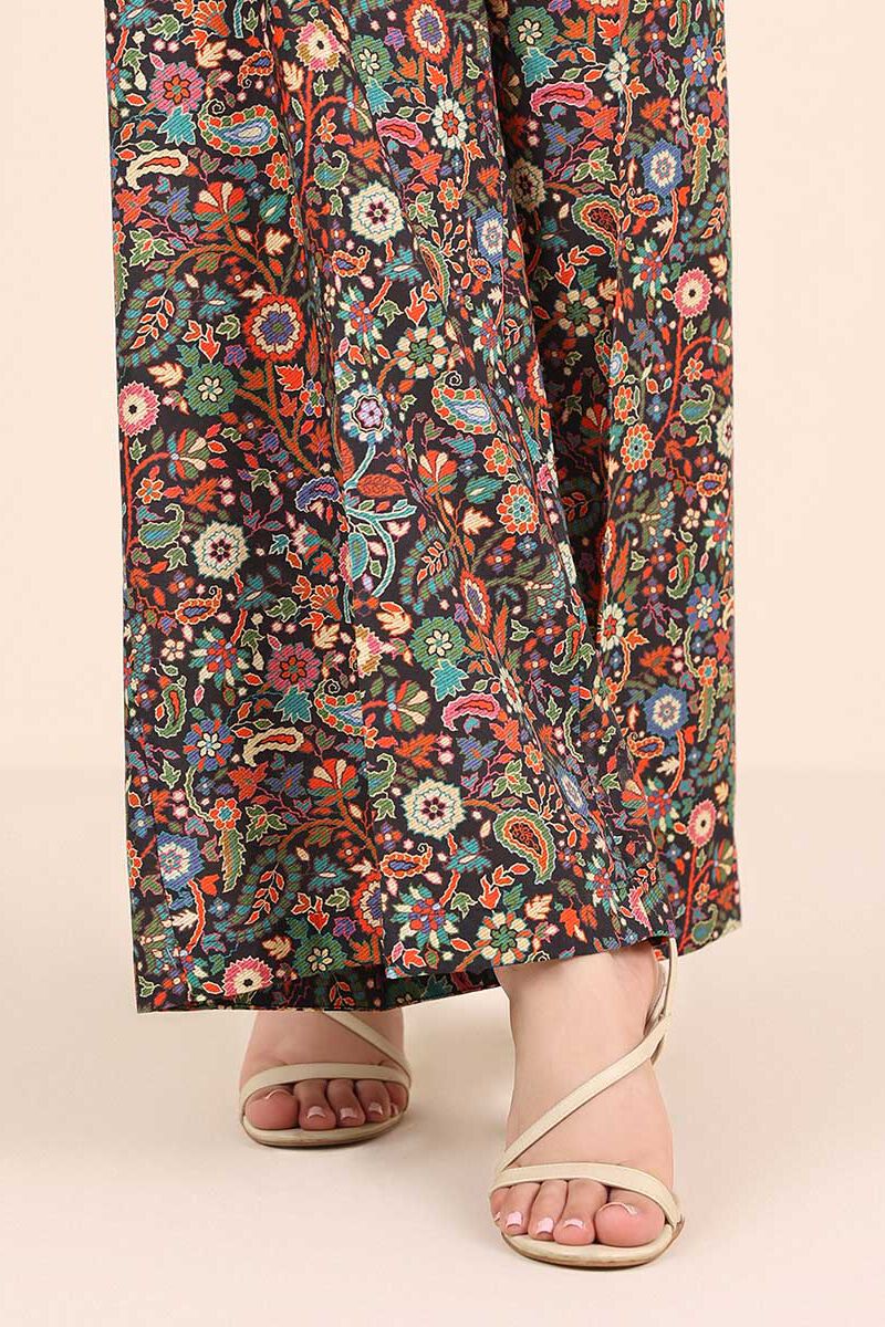 Printed Cambric Flared Pants