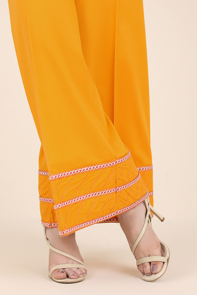 Embroidered Cambric Flared Pants