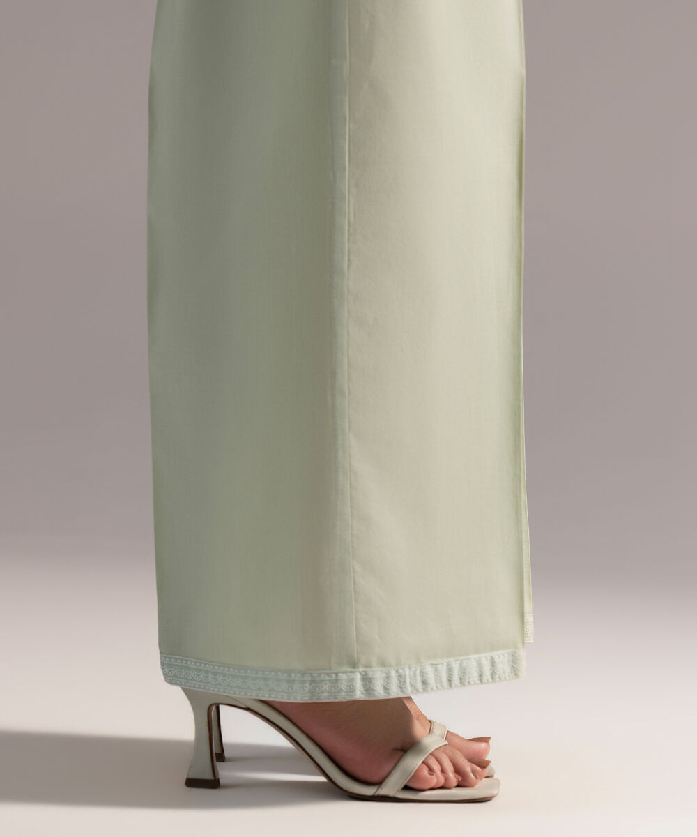Women's RTW Cambric Solid Green Culottes