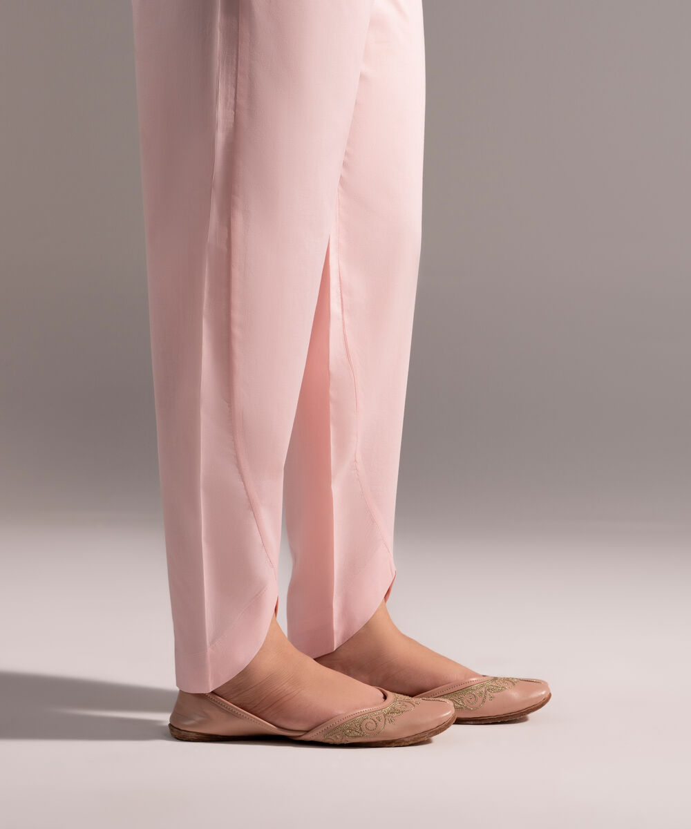 Women's RTW Cambric Solid Pink Tulip Shalwar