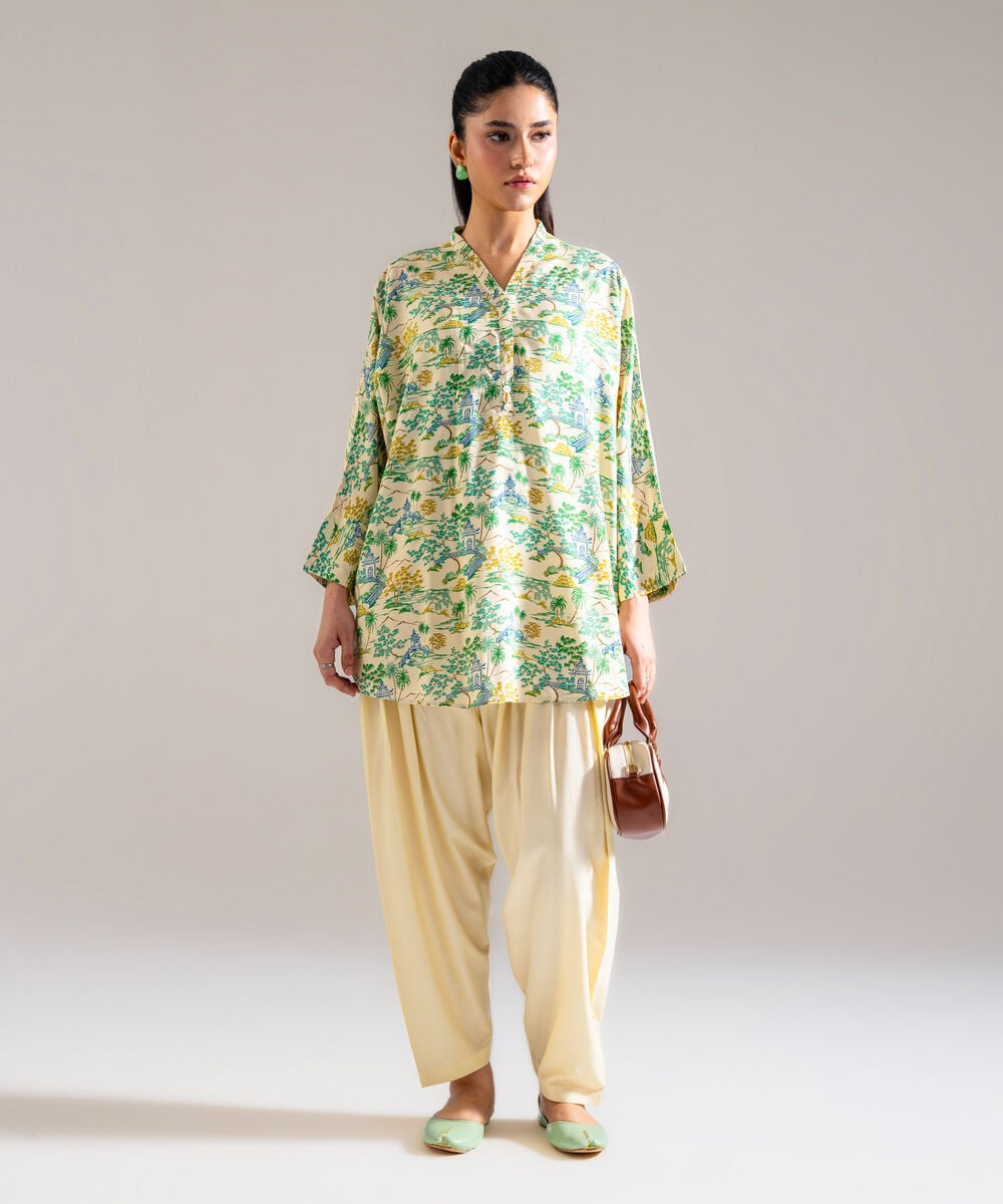 Women's RTW Arabic Lawn Printed Multi 2 Piece Suit