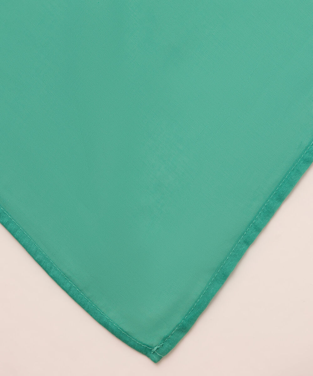 Fine Voile Green Solid Dupatta