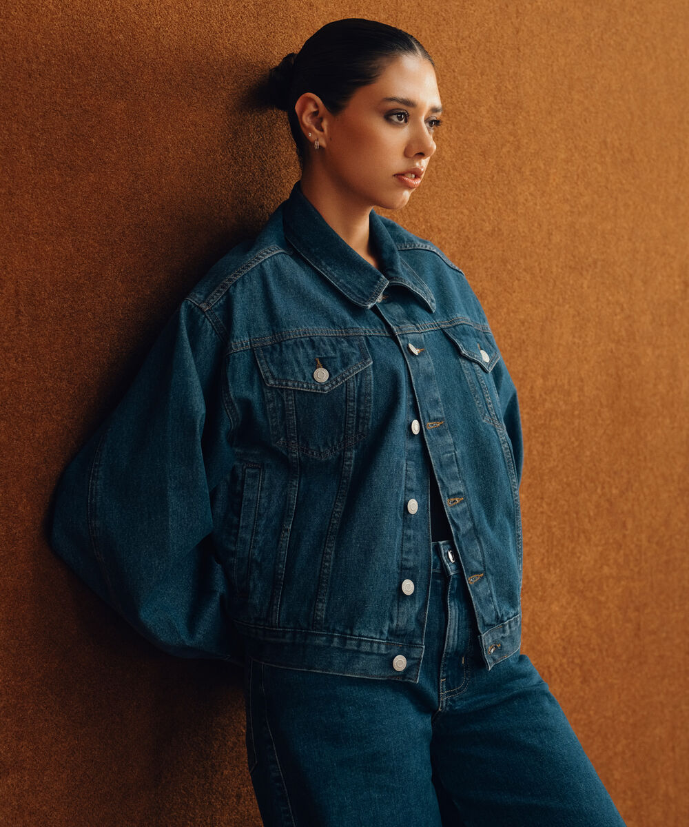 Women's Western Wear Blue Denim Trucker Jacket