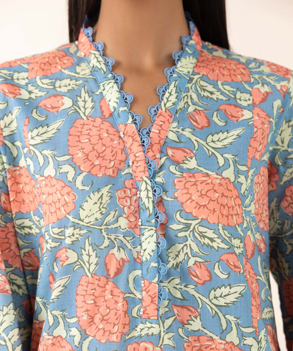 Women's Pret Cross Hatch Multi Printed A-Line Shirt