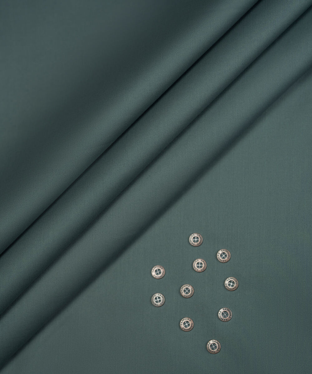 Men's Unstitched Two-Piece Jade Grey  Premium Cotton Dobby Suit