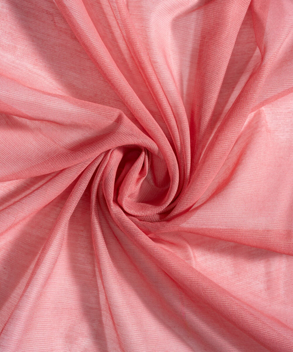 Khaddi Net Embroidered Pink Dupatta