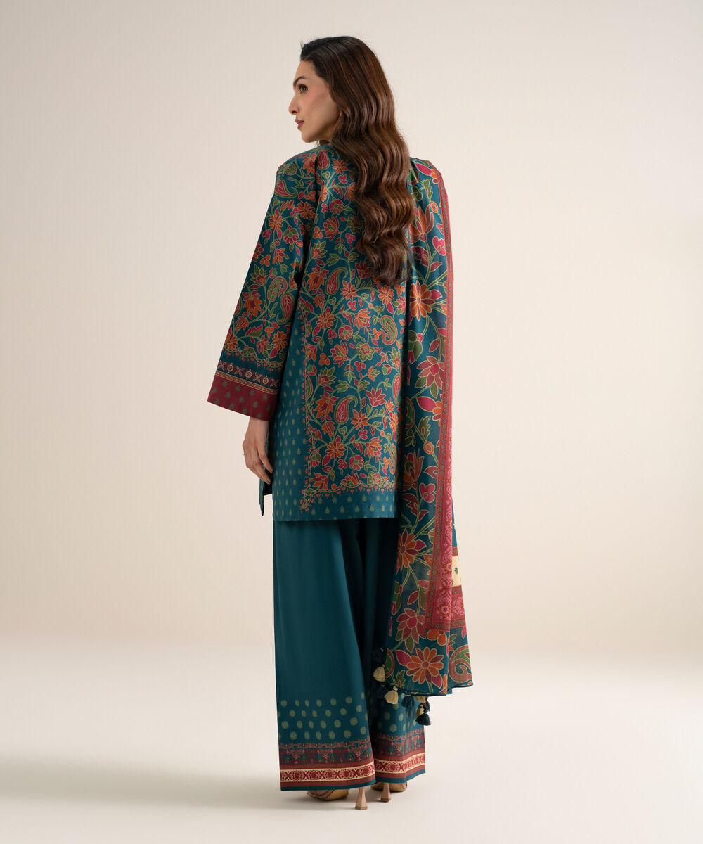 Women's Unstitched Lawn Printed Multi  3 Piece Suit